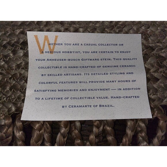 Vintage 2002 Budweiser Holiday Stein Beer‎ Mug "Guiding The Way Home" Christmas - Picture 8 of 9